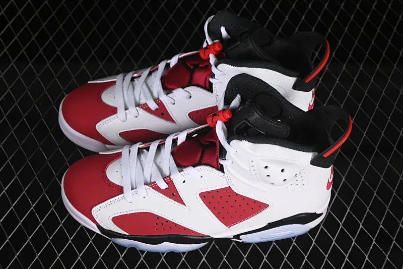 All categories Air Jordan Jordan series basketball shoes Air Jordan 6 F version Air Jordan "Carmine" AJ6 Joe 6 Rouge White and Red Replica high-top basketball shoes CT8529-106